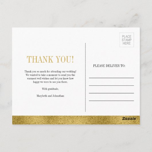 Klassieke Gold Crest Weddenschap Hartelijk dank Br Briefkaart (Achterkant)