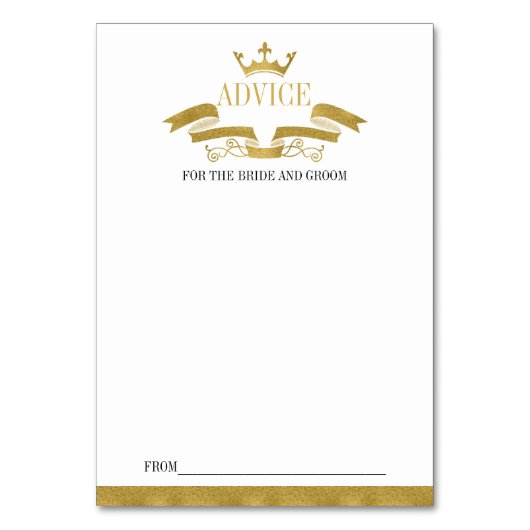 Klassieke Gold Crest Weddenvice-kaart Kaart (Voorkant)