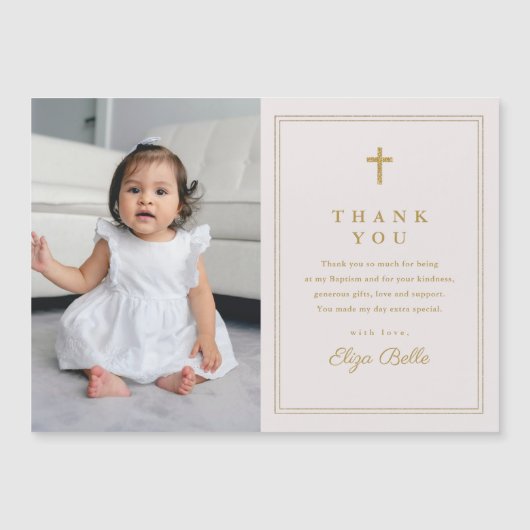 Klassieke Gold Cross-fotobaptisme (Voorkant)