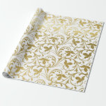 Klassieke Gold Damask Floral Pattern Wedding Wrapp Cadeaupapier<br><div class="desc">Het cadeau-geven van een huwelijk in een faux goudvodflorale patroon maakt een geweldige presentatie. Ideaal voor nieuwpootjes,  vrijgezellenfeesten,  trouwdouches,  nieuwe huizen,  verlovingen douches en nog veel meer.</div>
