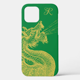 Klassieke Gold Dragon Monogram Hoesje-Mate iPhone  Case-Mate iPhone Case