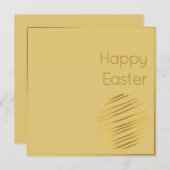 Klassieke Gold Egg Easter Kaart (Voorkant / Achterkant)