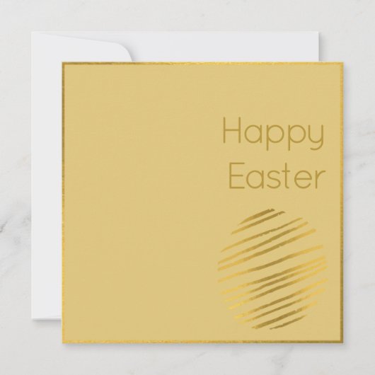 Klassieke Gold Egg Easter Kaart (Voorkant)