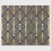 Klassieke Gold- en zwart-art deco-vormgeving op Cadeaupapier (Vlak)