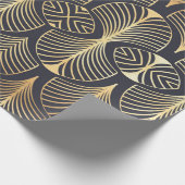 Klassieke Gold- en zwart-art deco-vormgeving op Cadeaupapier (Hoek)