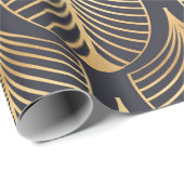 Klassieke Gold- en zwart-art deco-vormgeving op Cadeaupapier (Rol Hoek)
