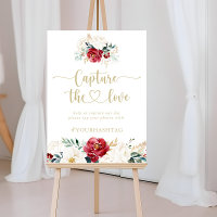 Klassieke Gold Floral Vang het liefdeshashtag-teke