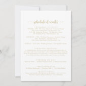 Klassieke Gold Floral Wedding Welcome Letter (Achterkant)