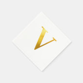 Klassieke Gold Foil Monogram V Servet (Hoek)