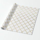 Klassieke Gold Geometric Abstract Pattern Weddensc Cadeaupapier (Uitgerold)