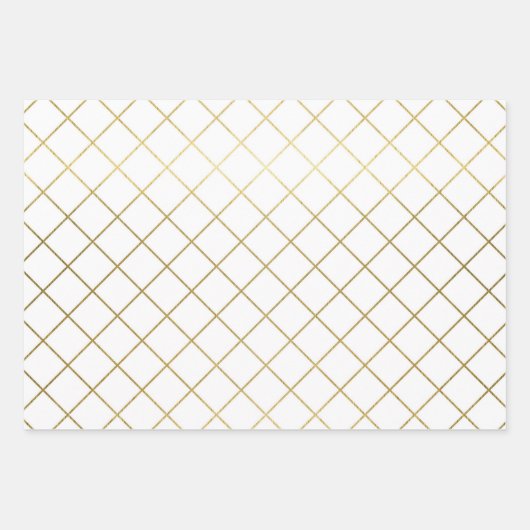 Klassieke Gold Geometric Abstract Pattern Weddensc Inpakpapier Vel (Voorkant 2)