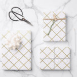 Klassieke Gold Geometric Abstract Pattern Weddensc Inpakpapier Vel<br><div class="desc">Het cadeau-geven van het huwelijk in een faux gouden geometrisch abstract patroon maakt een geweldige presentatie. Ideaal voor nieuwpootjes,  vrijgezellenfeesten,  trouwdouches,  nieuwe huizen,  verlovingen douches en nog veel meer.</div>