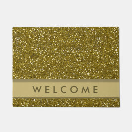 Klassieke Gold Glitter: welkom Deurmat