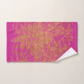 Klassieke Gold Leaf Fuchsia achtergrond Bad Handdoek (Handdoek)