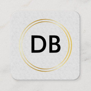 Klassieke Gold Lux Double Ring Vierkante Visitekaartje