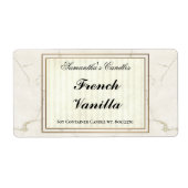 Klassieke Gold Marble Candle Label Sjabloon (Voorkant)