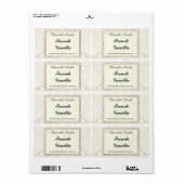 Klassieke Gold Marble Candle Label Sjabloon (Full Sheet)