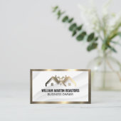 Klassieke Gold Metallic | Logboek van eigenschappe Visitekaartje (Staand voorkant)