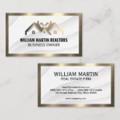 Klassieke Gold Metallic | Logboek van eigenschappe Visitekaartje (Voorkant / Achterkant)