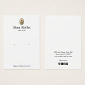 Klassieke Gold Monogram Oorsprongskaart Visitekaartje (Voorkant /achterkant)