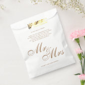 Klassieke Gold Mr en Mrs Wedding Dank u wel Bedankzakje (Gezegeld)