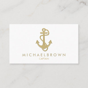 Klassieke Gold Nautical Anchor Visitekaartje