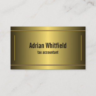 Klassieke Gold omhulde Bars Horizontale Accountant Visitekaartje
