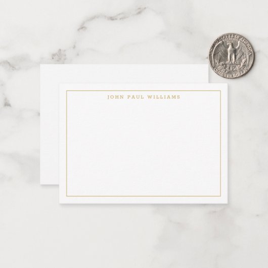 Klassieke Gold Professional, eenvoudig met dunne r Notitiekaartje (Voorkant / Achterkant in situ)