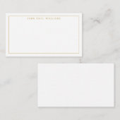 Klassieke Gold Professional, vormig dun kader Notitiekaartje (Voorkant / Achterkant)