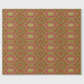 Klassieke  Gold Red Magenta Green Kerstmis Cadeaupapier (Vlak)