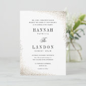 Klassieke Gold Script Elegant Wedding Kaart (Staand voorkant)