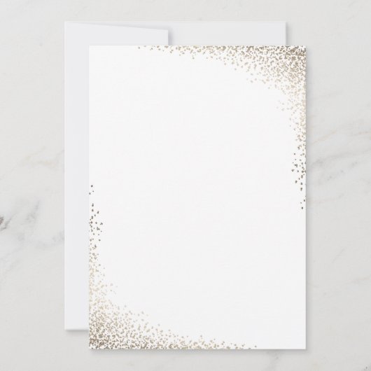 Klassieke Gold Script Elegant Wedding Kaart (Achterkant)