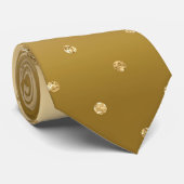 Klassieke Gold Shine Glitter Polka Party Stropdas (Opgerold)