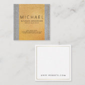 Klassieke Gold Silver/Glamor Glitter Vierkante Visitekaartje (Voorkant / Achterkant)