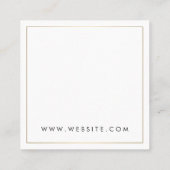 Klassieke Gold Silver/Glamor Glitter Vierkante Visitekaartje (Achterkant)