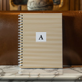 Klassieke Gold Stripe Monogram Notitieboek