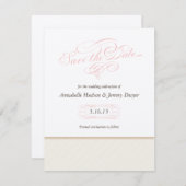 Klassieke Gold Stripes Sla de datumkaart op Save The Date (Voorkant / Achterkant)