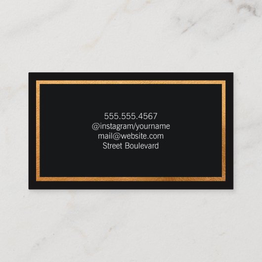 Klassieke Gold Trim met monogram Visitekaartje (Achterkant)