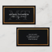 Klassieke Gold Trim met monogram Visitekaartje (Voorkant / Achterkant)