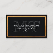 Klassieke Gold Trim met monogram Visitekaartje (Voorkant)