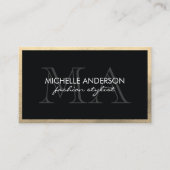 Klassieke Gold Trim met monogram Visitekaartje (Voorkant)