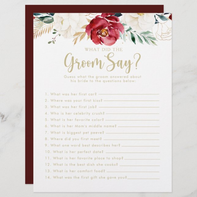 Klassieke Gold Vrijgezellenfeest Wat heeft de Groo (Voorkant / Achterkant)