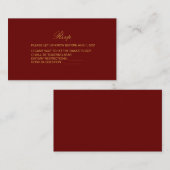  Klassieke Gold Wedding RSVP-kaart Informatiekaartje (Voorkant / Achterkant)