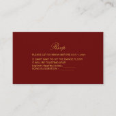  Klassieke Gold Wedding RSVP-kaart Informatiekaartje (Voorkant)