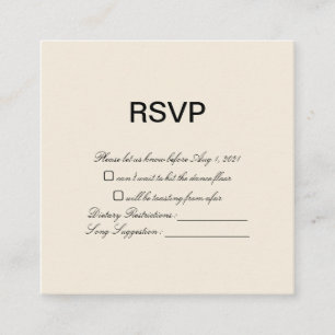 Klassieke Gold Wedding RSVP-kaart Informatiekaartje