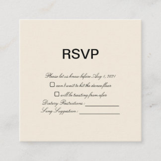  Klassieke Gold Wedding RSVP-kaart Informatiekaartje