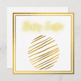 Klassieke Gold White Egg Easter Kaart
