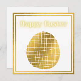 Klassieke Gold White Egg Easter Kaart