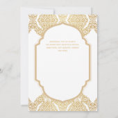 Klassieke Gold White  Elegant Wedding Kaart (Achterkant)