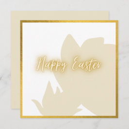 Klassieke Gold White Floral Easter Kaart